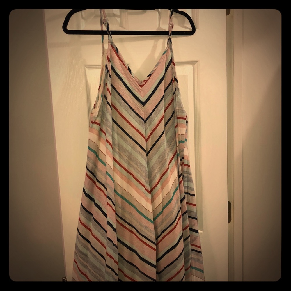 1X sundress w/ bottom fringes